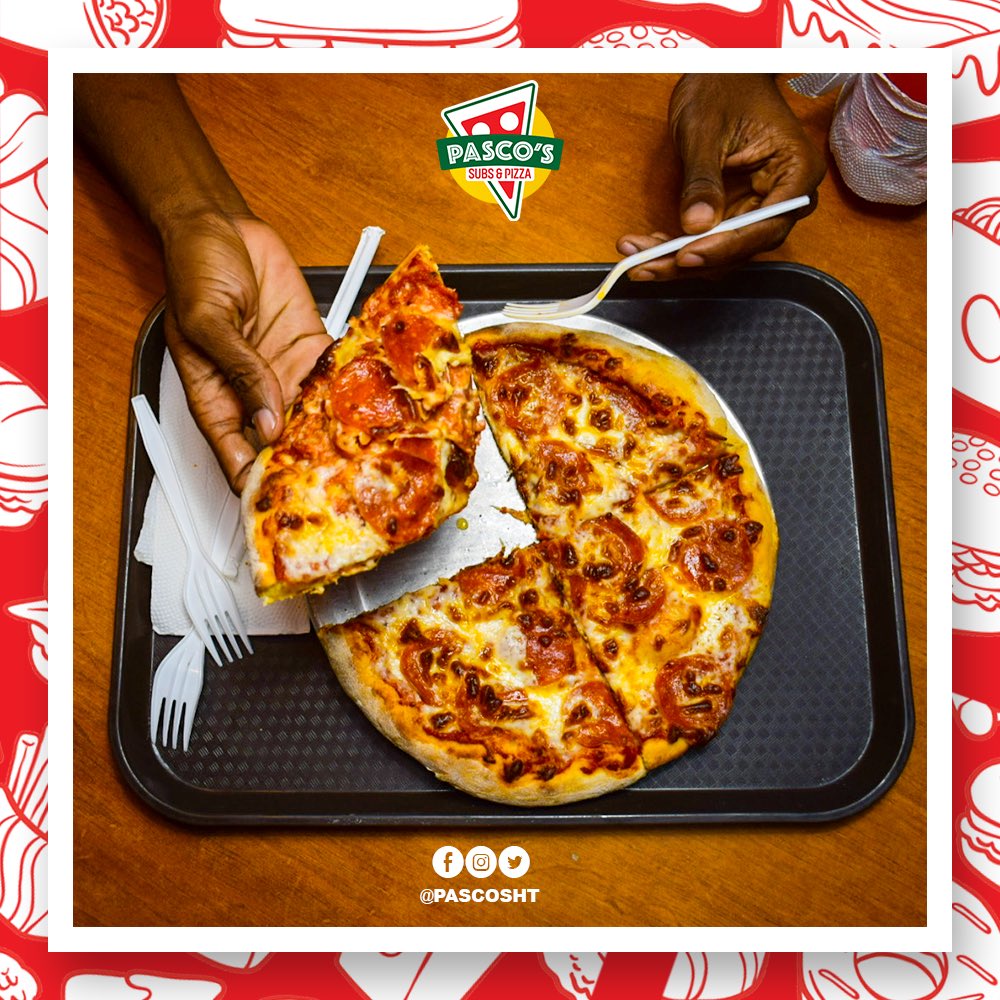 pascosht's tweet photo. Le bonheur, le confort et la saveur d’une pizza 🍕 vous attendent chaudement à Pasco’s Subs and Pizza. 

Visitez-nous au 31, Angle Rue Magny et Rue Capois 
Appelez au 
☎️ +509 3391 4444 
☎️ +509 3164 7070

#PascosHt #Subs #Pizza #Haiti https://t.co/BZy2FcLN28