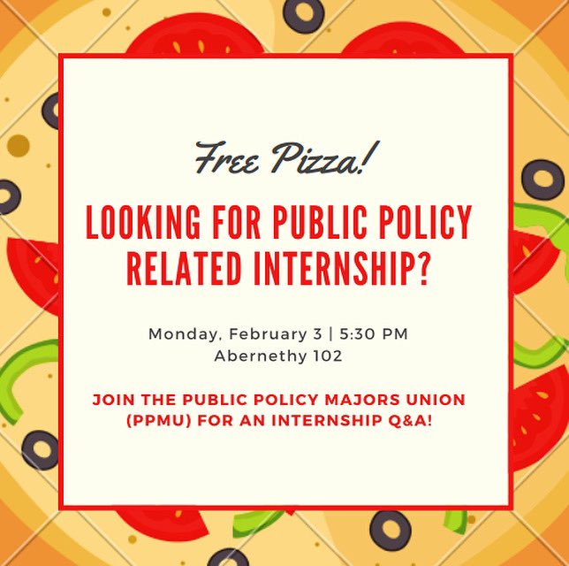 Looking for a Public Policy related internship? Interested in learning more about the application process? Join the Public Policy Majors Union for an internship Q&amp;A on February 3! THERE’S FREE PIZZA 🍕 RSVP: forms.gle/ZrVK9bDd96WkhB…