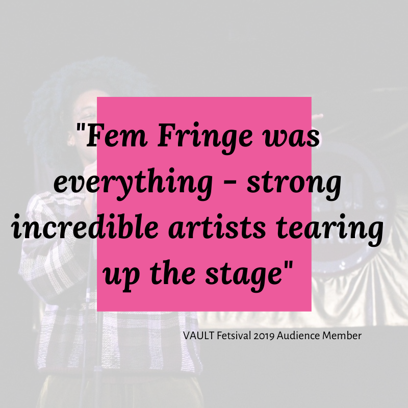 Our first @VAULTFestival showcase is just round the corner 😆 Book your tickets for what is sure to be an unforgettable night - vaultfestival.com/whats-on/femfr… 🎆