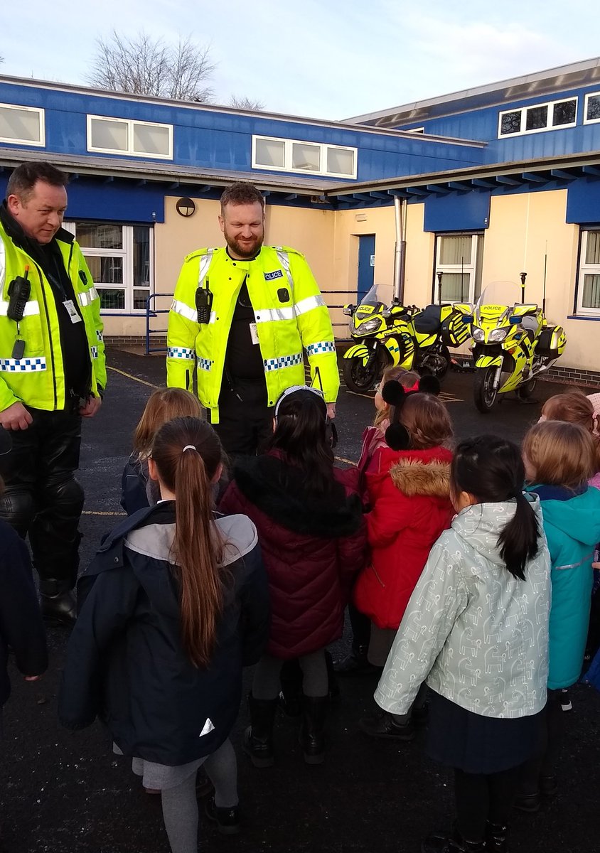 What a fantastic visit we had today from @polscotrpu #nationalmotorcycleunit People who help us.