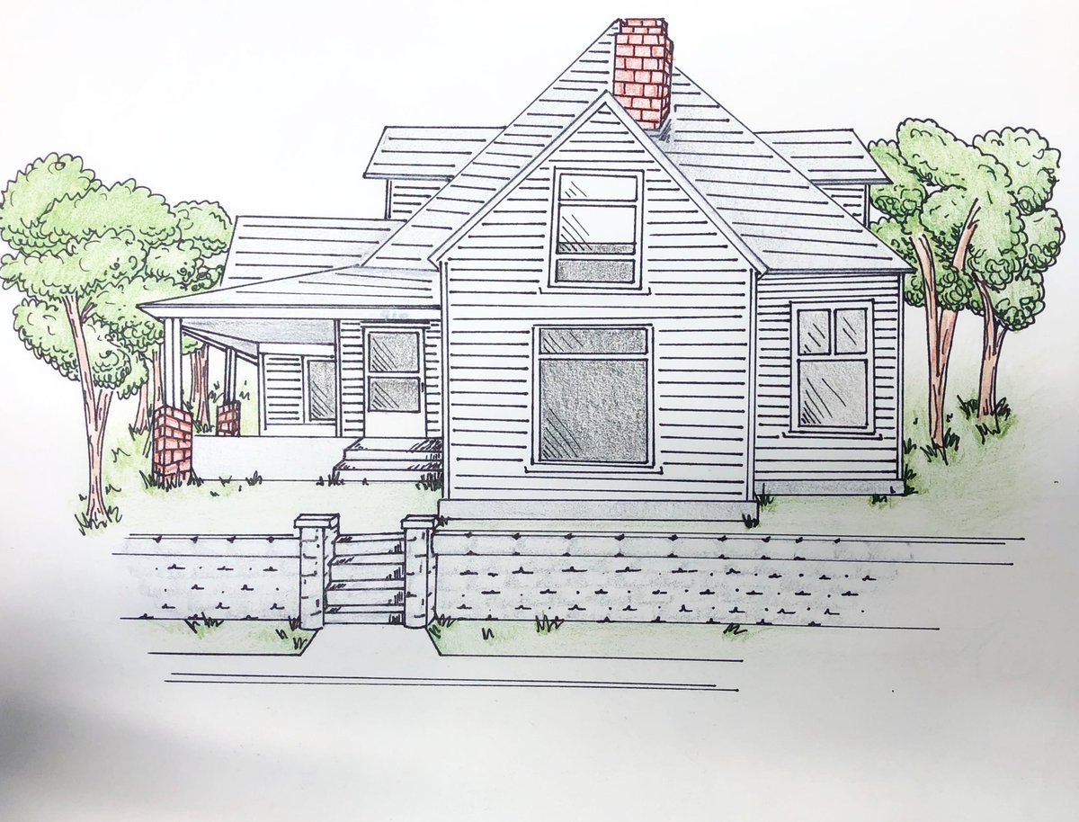 HannahBibleee's tweet photo. Selling 9x12in home illustrations for only $25.00 and free shipping! Let me know if you’re interested! https://t.co/7OoTr6bq3b