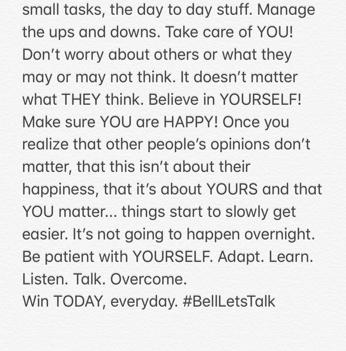 #BellLetsTalk #SickNotWeak