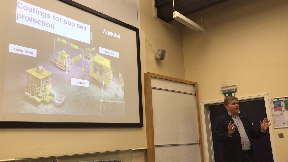 Great to have another global company from the #NorthEast presenting on protective coatings in extreme environments. #oilandgas <a href="/AkzoNobel_PC/">Protective Coatings</a>  <a href="/SUT_Events/">SUT Events</a> Thanks to our presenter Bas.