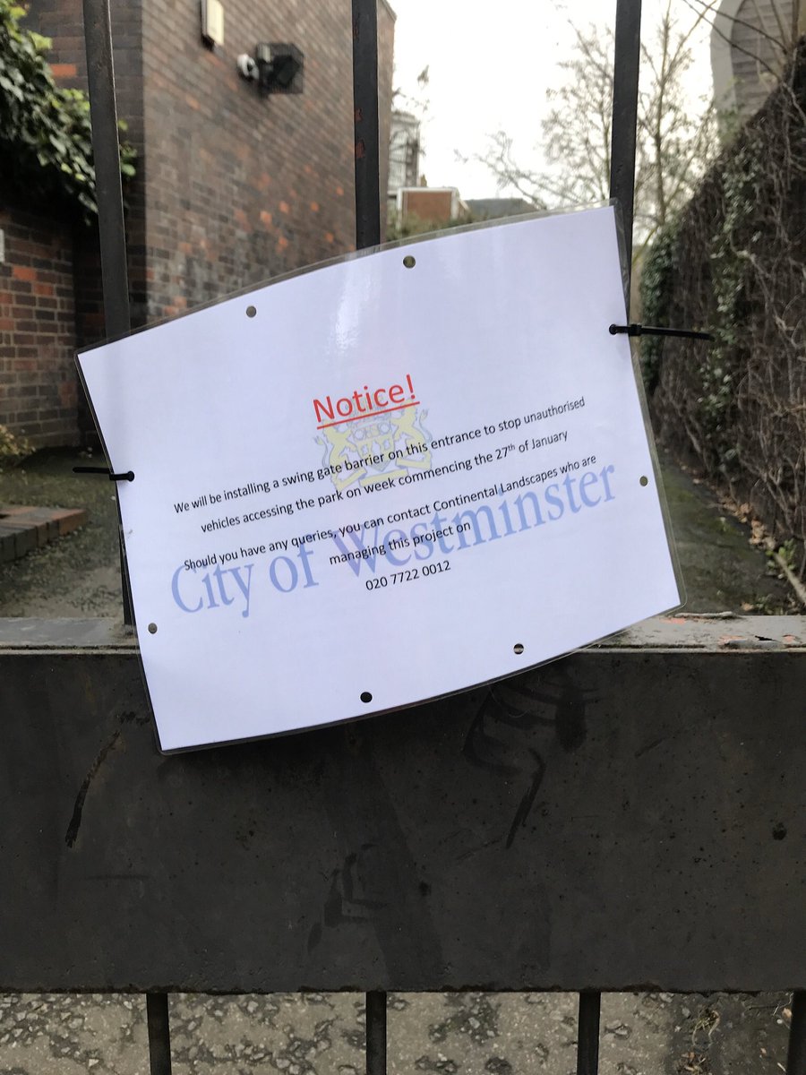 labourforlv's tweet photo. Not a bad idea this, in front of the Gates to St Mary’s Churchyard from Crompton St,W2 &amp; the side of Little Venice Sports Centre @inpaddington @wminsterlabour #LittleVenice @EveryoneActive https://t.co/bRwrQmZbfa