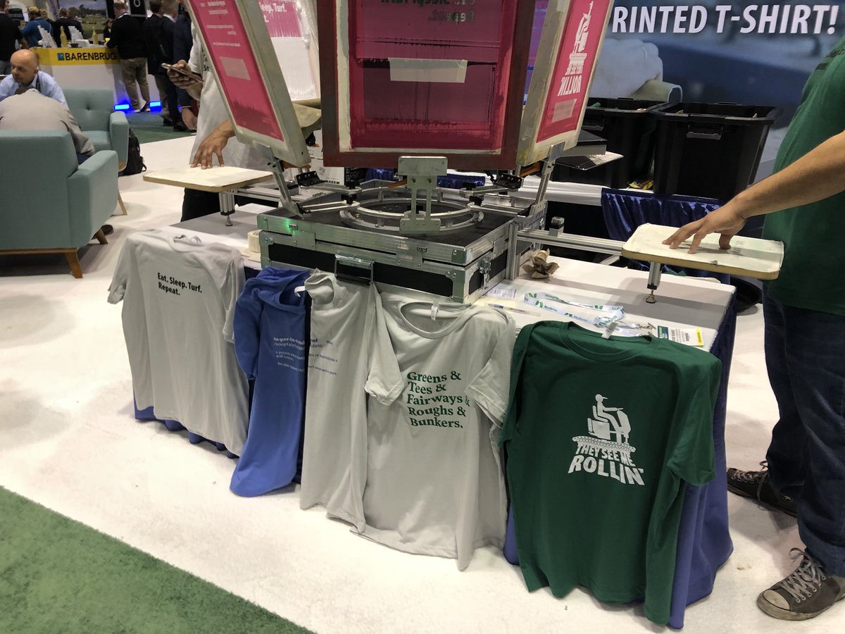 Golfdom (@golfdom) on Twitter photo Some pretty sweet Ts over here at booth #1617 <a href="/Aquatrols/">Aquatrols Company</a> <a href="/redoxturf/">Redox Turf</a> #GIS2020
They see me rollin’ is the popular choice so far... Some pretty sweet Ts over here at booth #1617 <a href="/Aquatrols/">Aquatrols Company</a> <a href="/redoxturf/">Redox Turf</a> #GIS2020
They see me rollin’ is the popular choice so far...