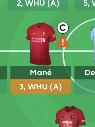 Triple Captain på Mane foran dobbeltrunden. Ber jo om trøbbel..