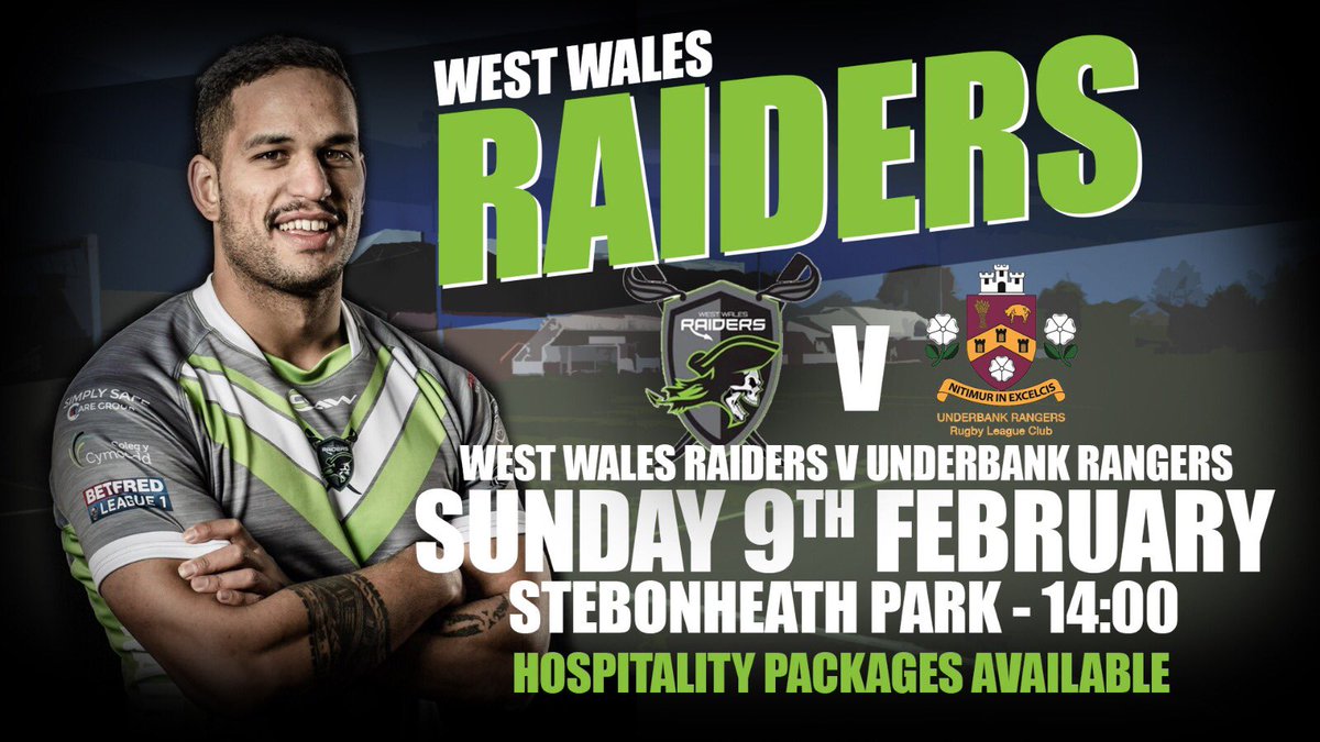 🏆☠️<a href="/WWRaidersRL/">West Wales Raiders</a> will take on <a href="/UnderbankRL/">Underbank Rangers</a> at home in the third round of the <a href="/TheChallengeCup/">Betfred Challenge Cup</a> on Sunday 9th February.

🍻🏉Come on down and show your support,we have plenty of hospitality packages available for the day also.