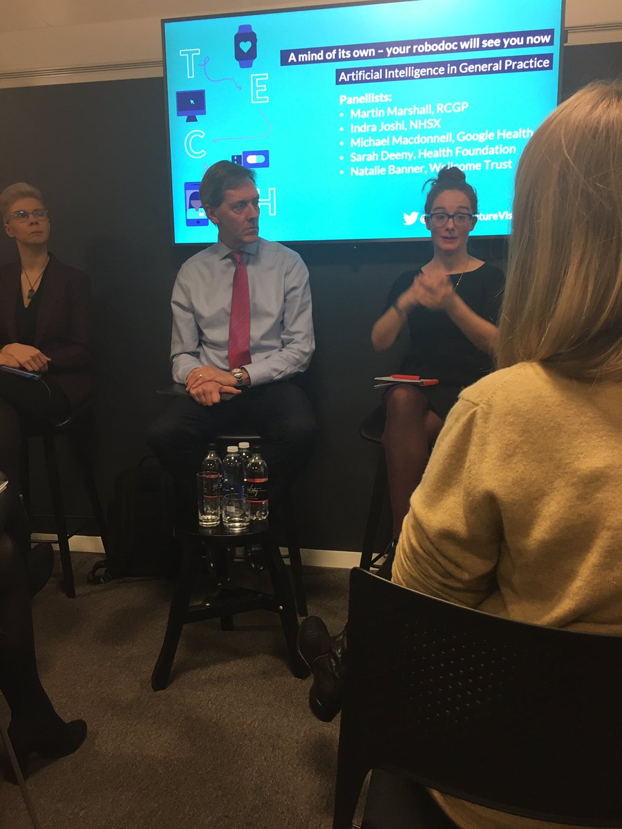MHPHealth's tweet photo. @SarahDeeny discusses implementing AI to help the primary care workload and workforce #FuturevisionGP https://t.co/JUPhBky6fr