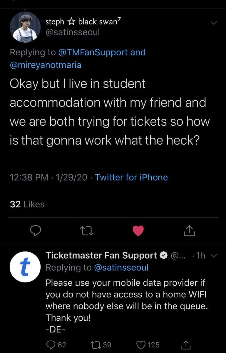 whoshanstans's tweet photo. ARMY!! TICKETMASTER WILL KICK YOU OUT OF THE QUE IF MORE THAN 1 DEVICE CONNECTED TO THAT WIFI IS ON TICKETMASTER.

⚠️ DO NOT TRY TO BUY TICKETS ON A PUBLIC NETWORK 

Gonna have to use data, private connections or mobile hot spots.

Spread the word! 😩🥴 https://t.co/wOFlDYW8cW