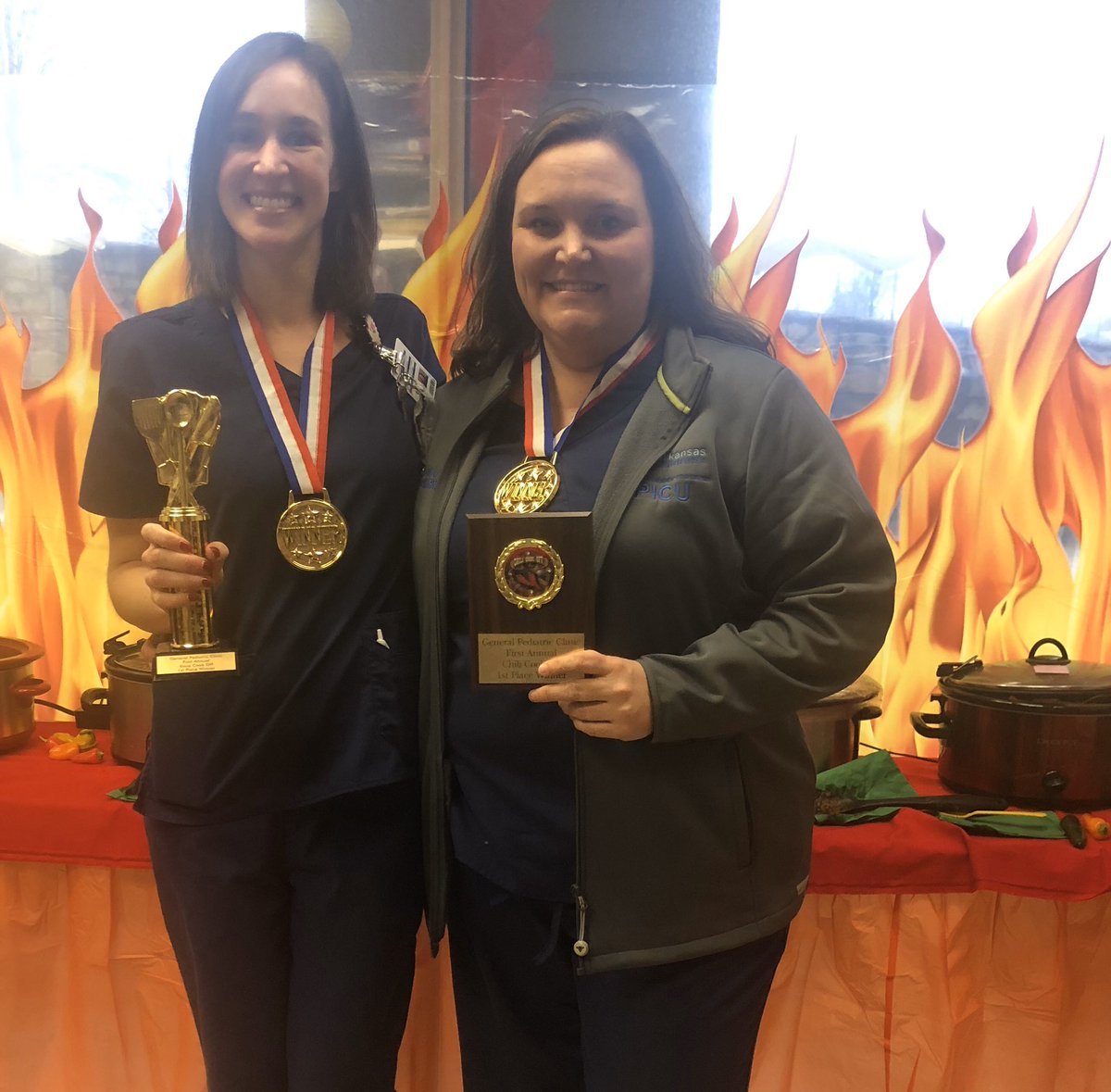 Our two 1st place winners of our  First Annual GPC Soup and Chili Cook-Off. Annalee Jackson and Monica Russell. Congratulations ladies.
