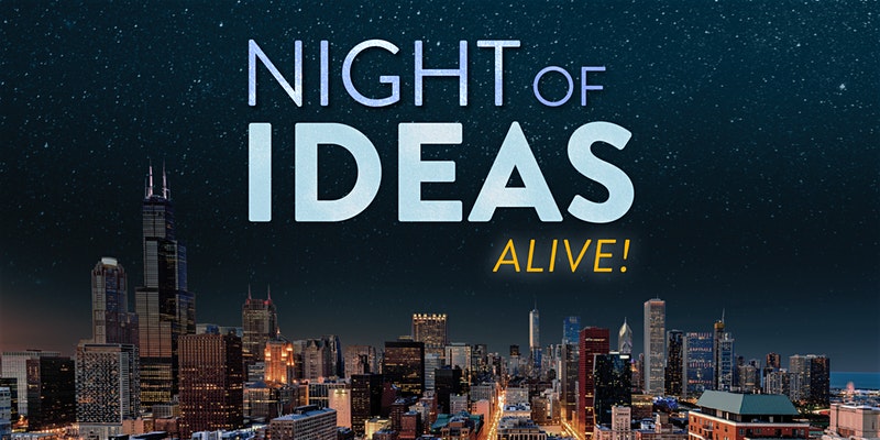 Night of Ideas Alive logo with city skyline
