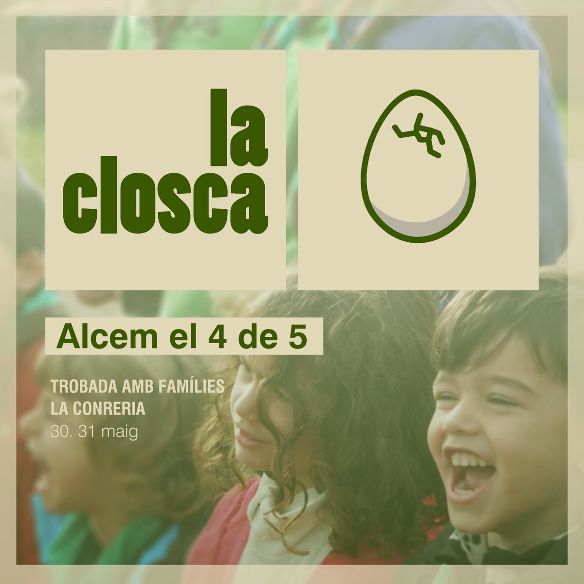 Aquest any, a l'Esplai Trencaclosques 🧩 estem de celebració🎉 I és que complim ni més ni menys que 4⃣5⃣ anys!! 😄 És per això que monis i ex-monis de l'esplai hem organitzat @laclosca45 🥚 una gran festa que es celebrarà el cap de setmana del 30 i 31 de maig 🎉

@laclosca45