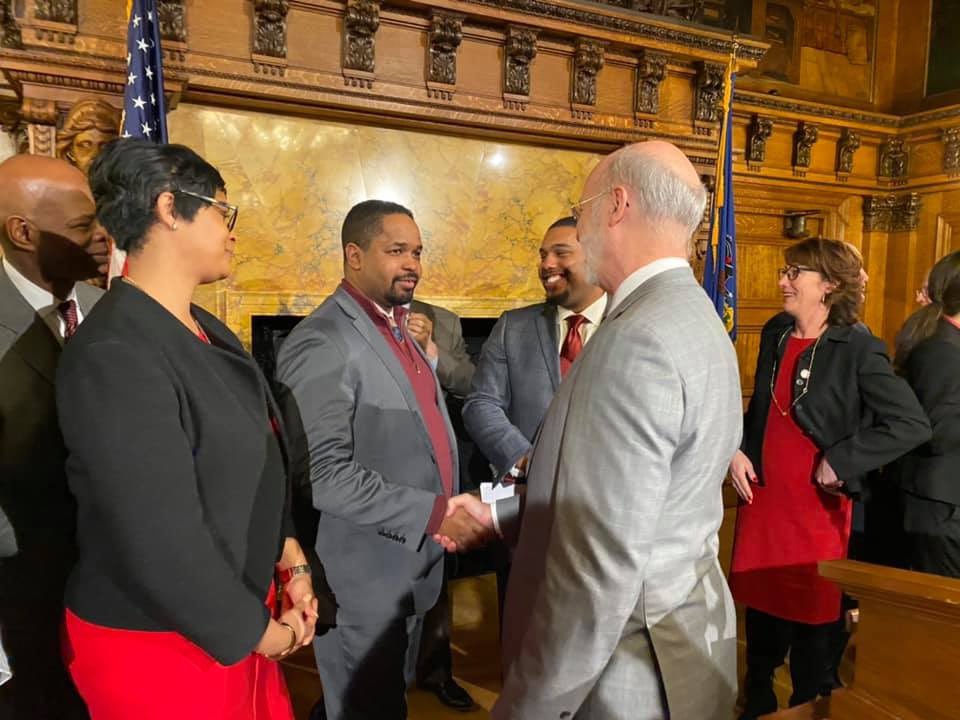 One step closer!! Proud to stand with Governor Tom Wolf and @SenatorHughes to announce a $1.2 billion commitment to clean up toxic schools and remediate lead and asbestos in Philly and across the Commonwealth!. Secure the bag. #fundourfacilities #toxicschools