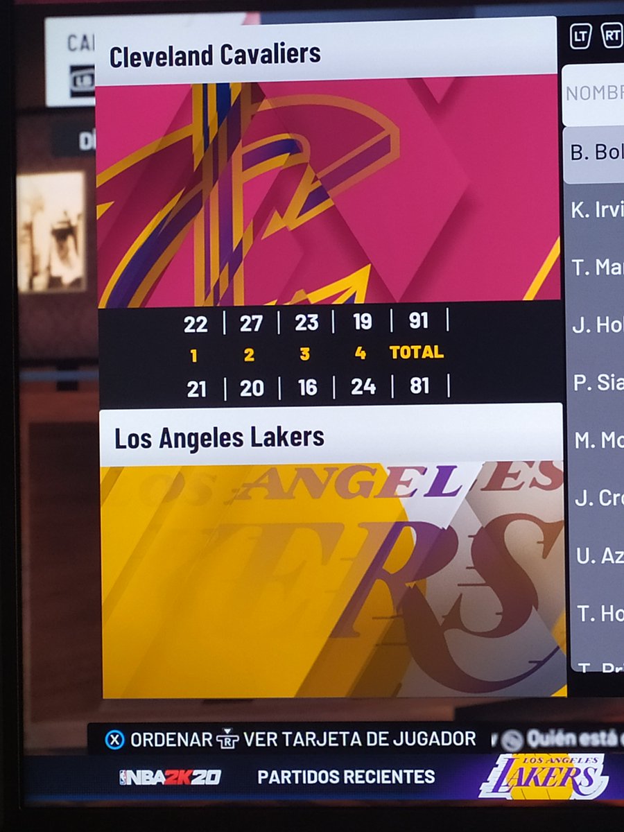 cavs_gm's tweet photo. Empezamos la temporada con 3 victorias, ante huesos duros del Oeste (Spurs y Lakers),y un rival directo (Magic)
@LigaPhoenix2k
 
@NBA2K
 #GOCavs https://t.co/4BDDYrMjU7