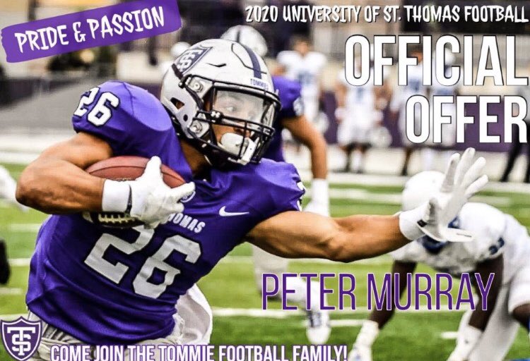 Peter_Murray45's tweet photo. Committed!! Proud to announce my decision to continue my athletic and academic careers at St. Thomas
@douglichten @kuchinski8 https://t.co/tgpvFAfyum