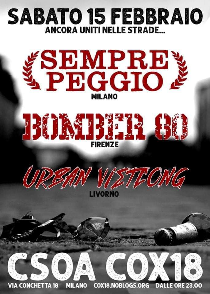 Saranno due  le date di Febbraio dove vedrete i vostri  vietcong labronici in azione...ecco la prima:  #Milano  #bomber80 #urbanvietcong #sobrieta'