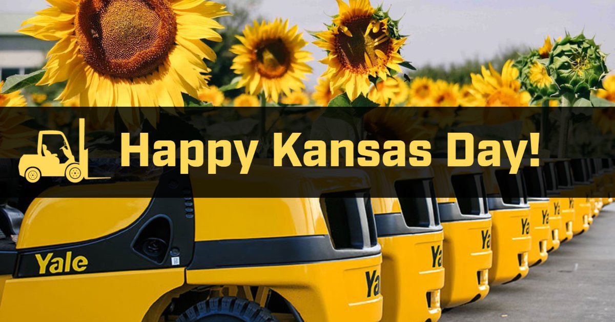 Maybe there's a reason we're so partial to that Yale Gold. 
Happy 159th Birthday, Kansas!  We're proud to call you home.

#AdAstraPerAspera #KansasDay #BerryMaterialHandling #KansasGrown @yaleamericas