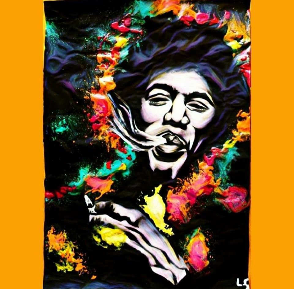 InfinityGart1's tweet photo. Jimi Hendrix - 🎨 Acrylic painting
#jimihendrix #hendrix #guitar #rock #guitarist #jimi #music #fanart #artinprogres #artdaily #artsy #acrylicpainting #artontwitter  #followme #drawing #colourful #prismacolor #zeichnung #artistic #luciagradiloneart #infinitygart #illustrationart https://t.co/ZVS0Xi862Q