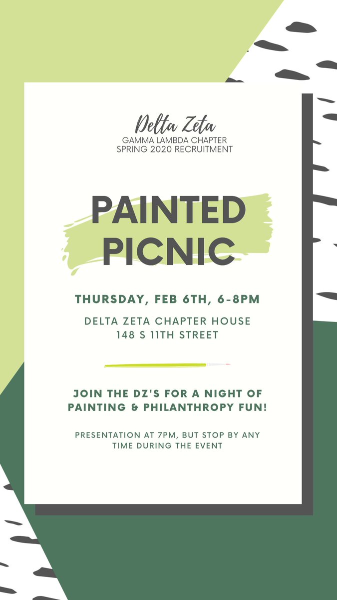 Delta Zeta spring recruitment events start today! come meet some sisters! We can’t wait to meet you all! 💓✨