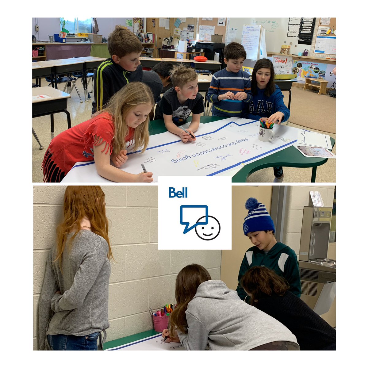 HASlearns's tweet photo. Talking about #BellLetsTalk - keep the conversation going #HASLearns #sncdsb https://t.co/zs7Ev5SkkE