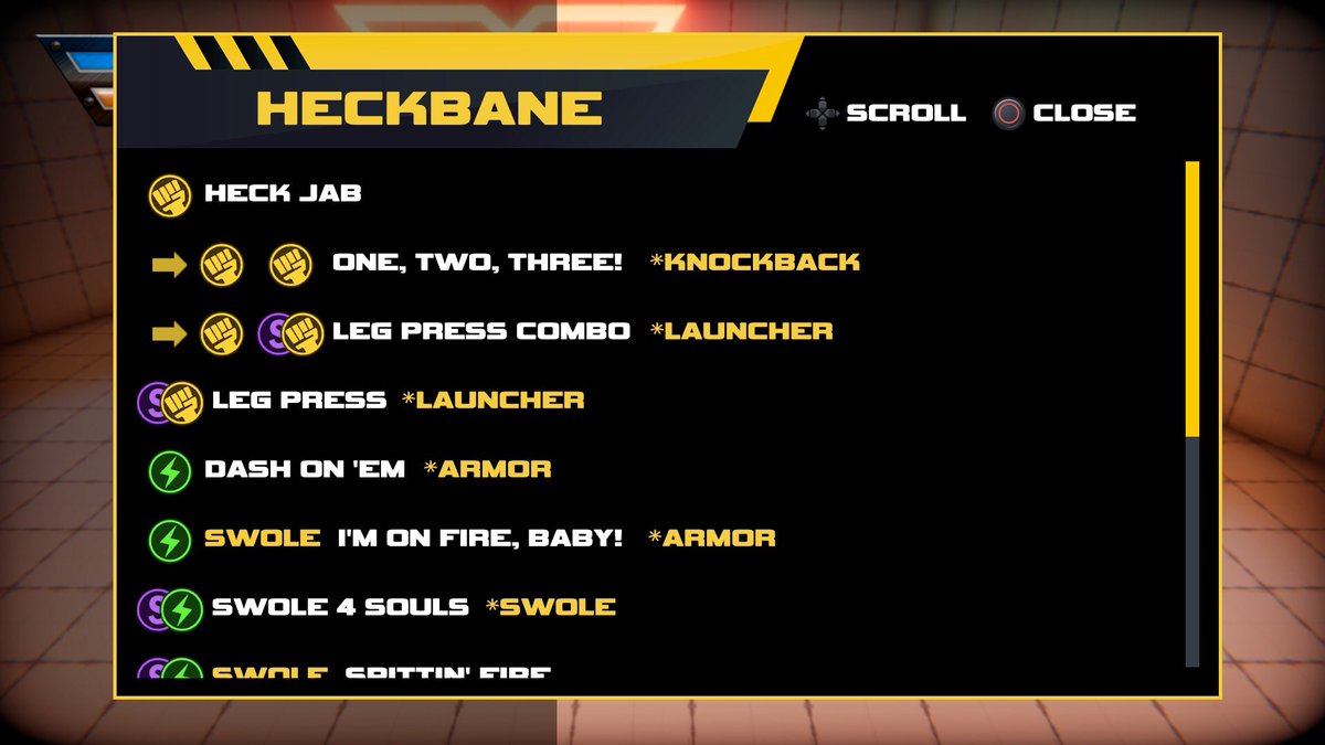 FightMighty's tweet photo. Here’s a quick look at our Training options! Mighty Fight Federation is built to be a competitive fighter so we want to give players to really explore and experiment with each character’s abilities. Our system allows for a lot of combo flexibility!

#Fightmas #FGC #indiegame https://t.co/W7a8g3sRQo