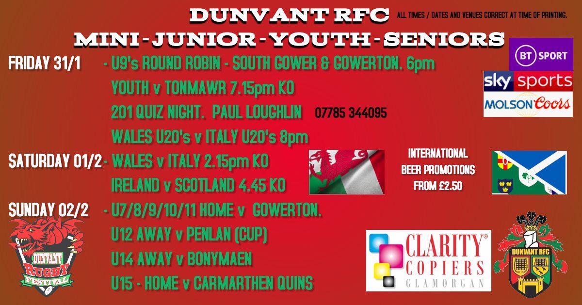 dunvantdragons's tweet photo. Lots of rugby happening this weekend down @DunvantRFC. So get down and support your local club.

#dunvantdragons
#teamsocksdown
#dunvantrfc
#dunvsntfamily https://t.co/cmI4zWYs8F