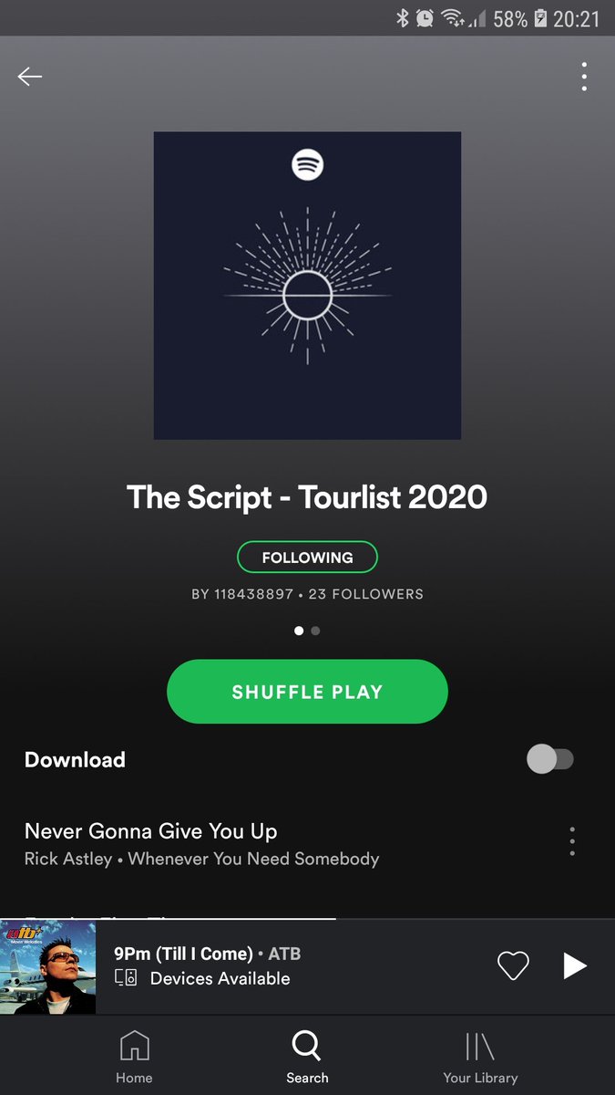 BecBlock's tweet photo. @thescript @Spotify Is this the one ? #SunsetsandFullMoonsTour https://t.co/wFmdCycnFm