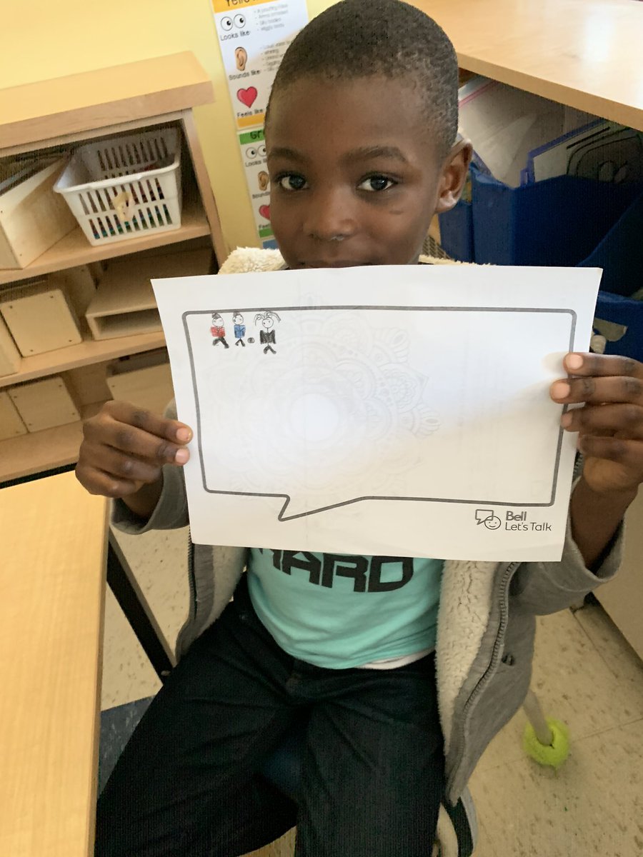 AsuGrade1's tweet photo. “I like to play.” Keeping our brains happy and healthy in Grade 1! #BellLetsTalk https://t.co/4U26OVy1L4