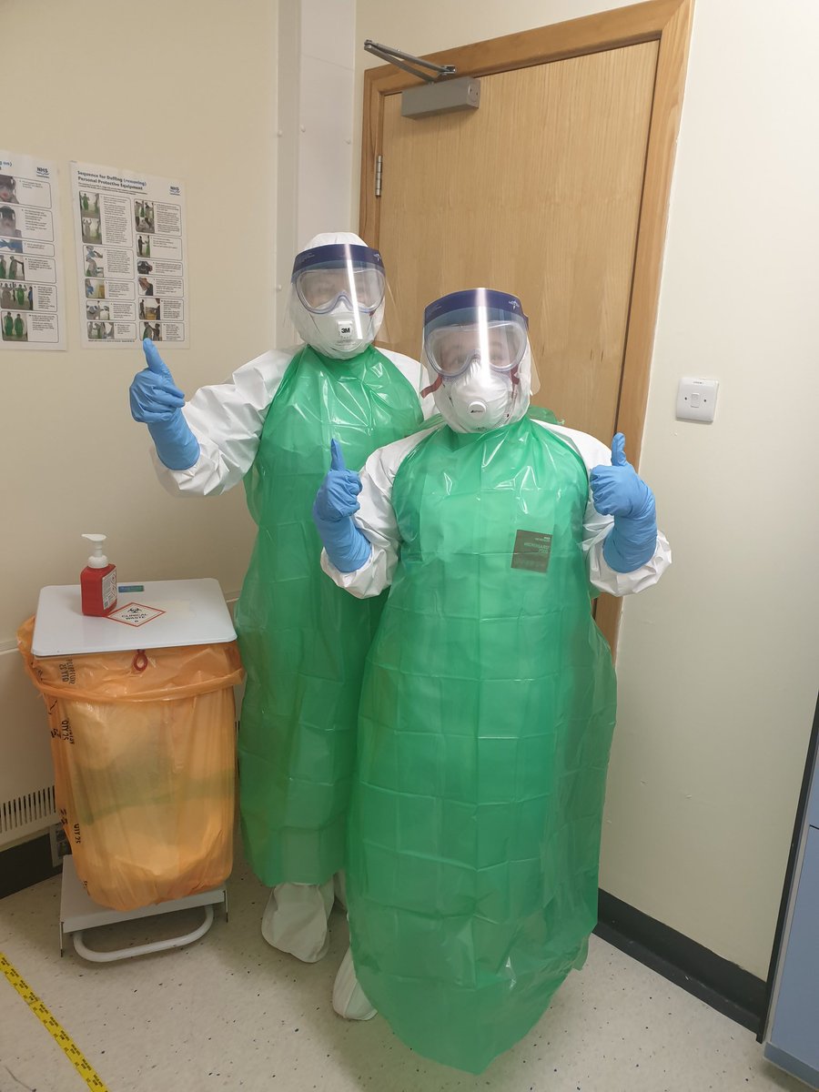 shellz1111's tweet photo. Day 2 of preparedness PPE training with ward 2 ID team, A&amp;E, ITU and the OOH medical team as always they done amazing well done Team UHM #coronoviruspreparedness 🙌  @karen_goudie @EileenC09648587 @NHSLanarkshire @UHMonklands  @mcgroarty_donna @DrToniHo @DundasSteph https://t.co/gjGHf0cCWC