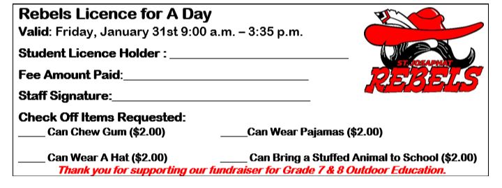 LeCouffeClass's tweet photo. Licence for A Day Fundraiser on Friday! @StJosaphat https://t.co/x3harj9bpZ