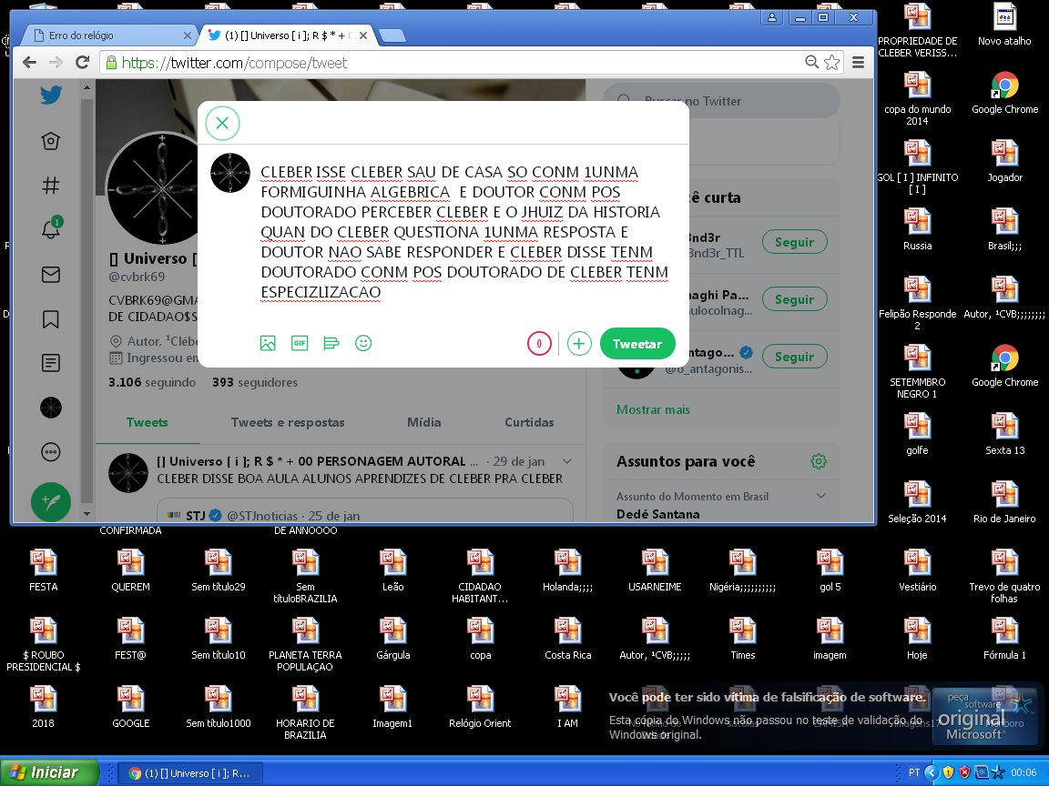 CLEBER ISSE CLEBER SAU DE CASA SO CONM 1UNMA FORMIGUINHA ALGEBRICA  E DOUTOR CONM POS DOUTORADO PERCEBER CLEBER E O JHUIZ DA HISTORIA QUAN DO CLEBER QUESTIONA 1UNMA RESPOSTA E DOUTOR NAO SABE RESPONDER E CLEBER DISSE TENM DOUTORADO CONM POS DOUTORADO DE CLEBER TENM ESPECIZLIZACAO