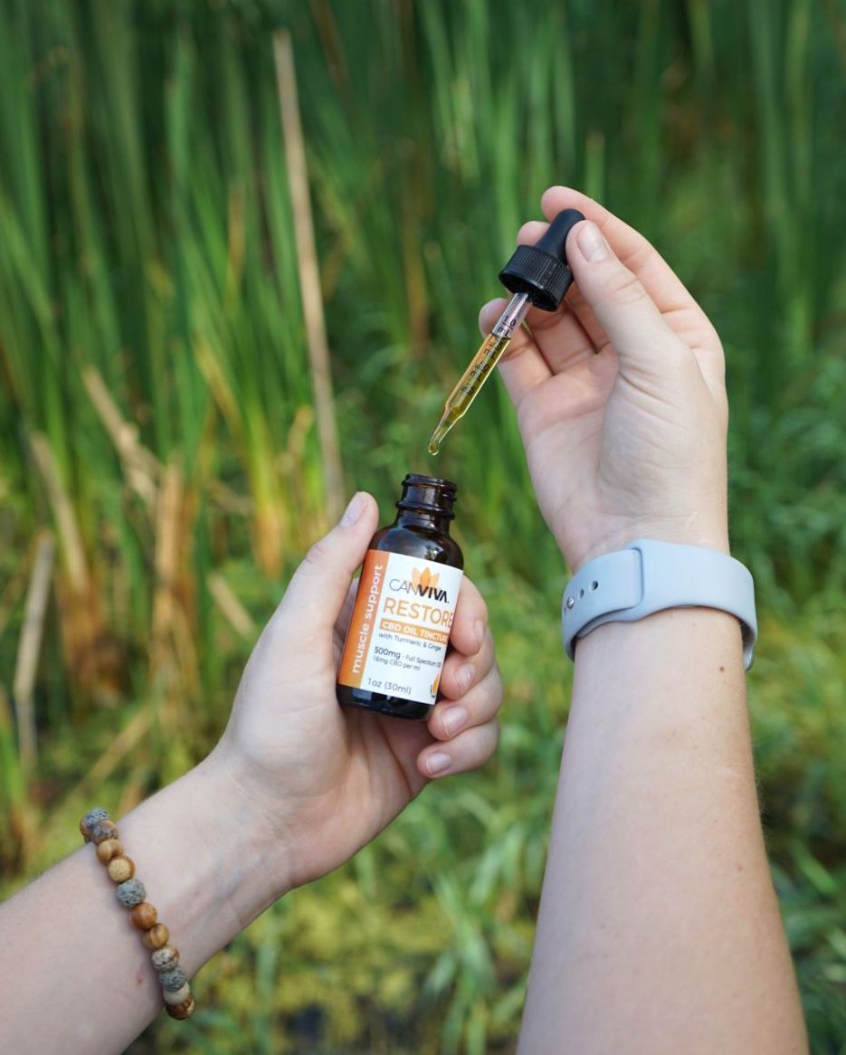 canvivaofficial's tweet photo. Need some post-workout restoration? CANVIVA RESTORE, our tincture of the month, is 30% off for two more days! Get yours while the sale lasts!

#CANVIVA #CBD #naturalpureeffective #cbdoil #minnesotamade #transparentproducts #essentailoils #workout #ginger #turmeric https://t.co/Q1x6oC51VY