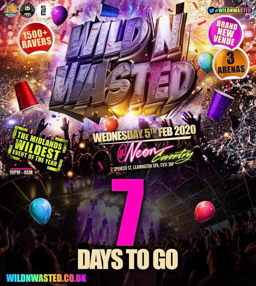 WildnWastedUK's tweet photo. 7 days to go until #WildNWasted ‼️

Final 10 £8 tickets left 🚨

Get your tickets now before they sell out 🔥

🎫: https://t.co/qHWu5i82Jd https://t.co/7mIpqI6IpM