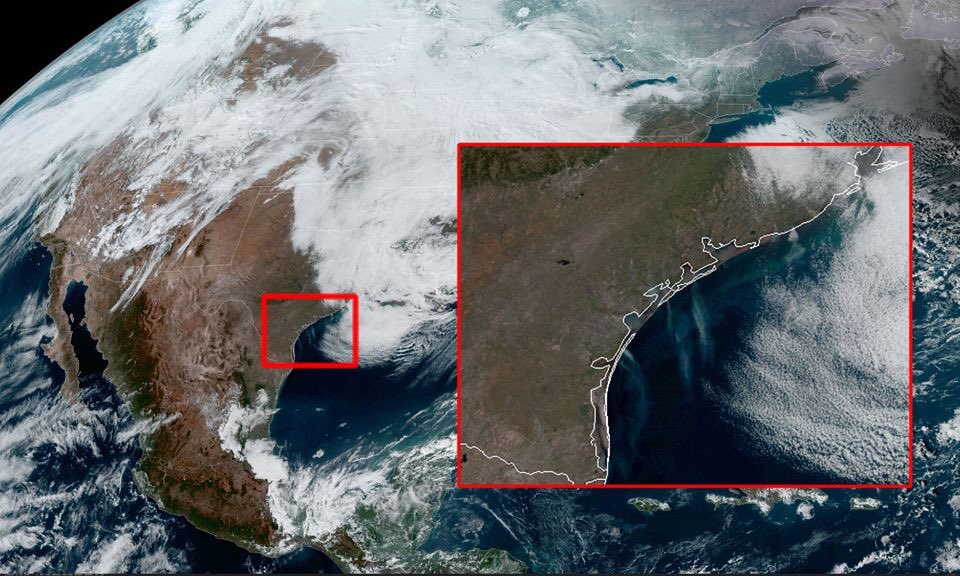 slonaker's tweet photo. You can even see the controlled burns on the Island from space! @NWSCorpus @KRIS6News #TxWx #CrpWx https://t.co/yYZH0NdSoy