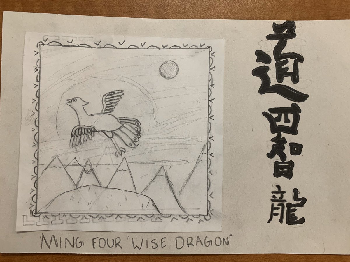 HeatherWahlert's tweet photo. A couple of fourth periods Ancient Chinese ID badges!! #mlballstars #teammulberry #ourstory @MulberryEagles https://t.co/DVsWcIl2VF