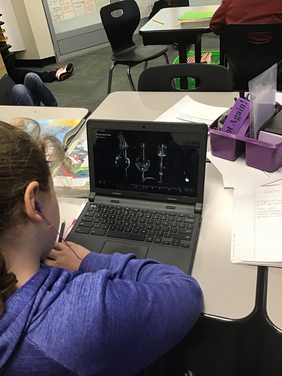 KaceaChappell's tweet photo. Ed. Puzzle for water cycle! Students love the chance to use chrome books for interactive learning! #5th grade @Hughes_Hawks https://t.co/X1Cjau5C4k