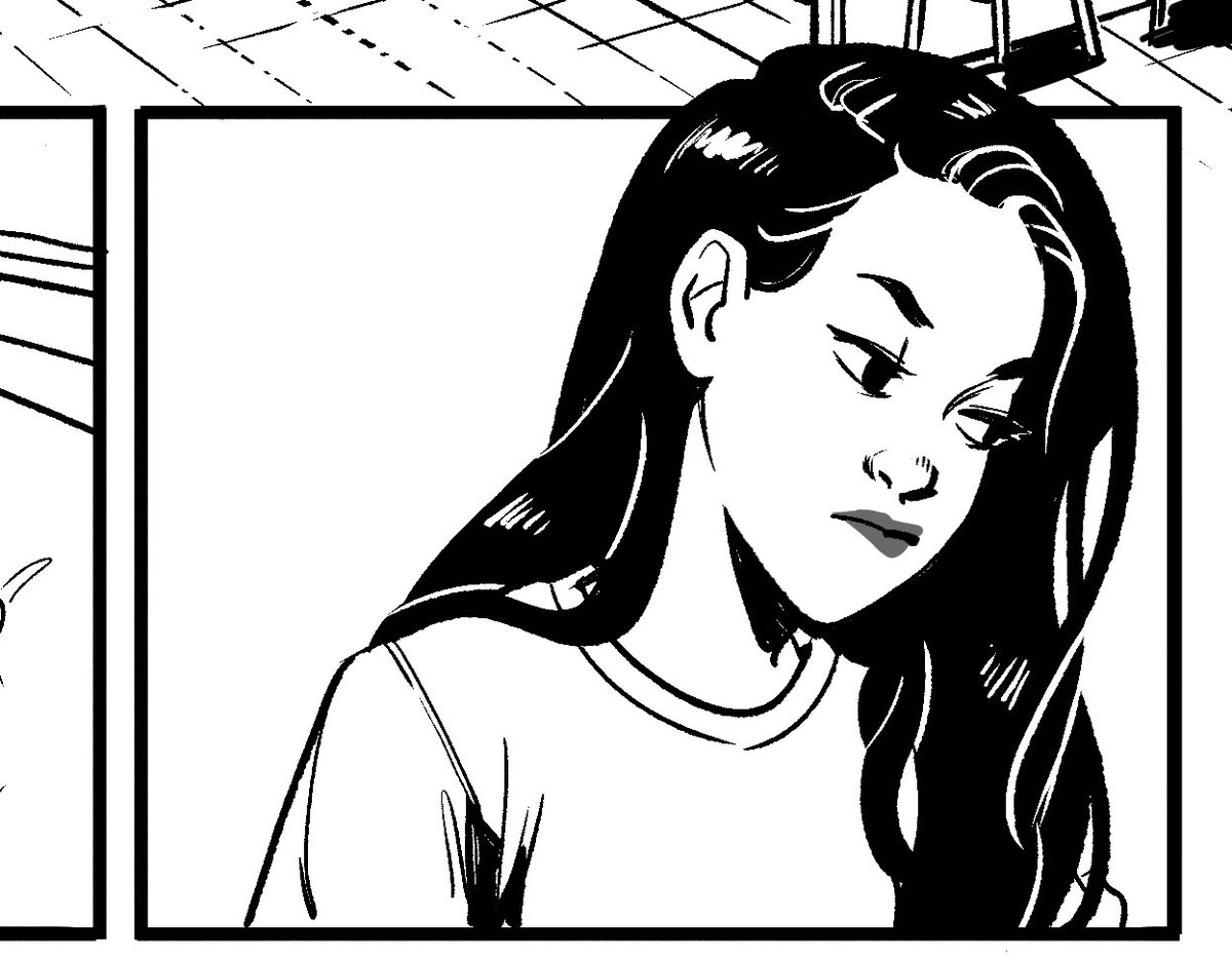 some real teen disdain in the inks today #wip 