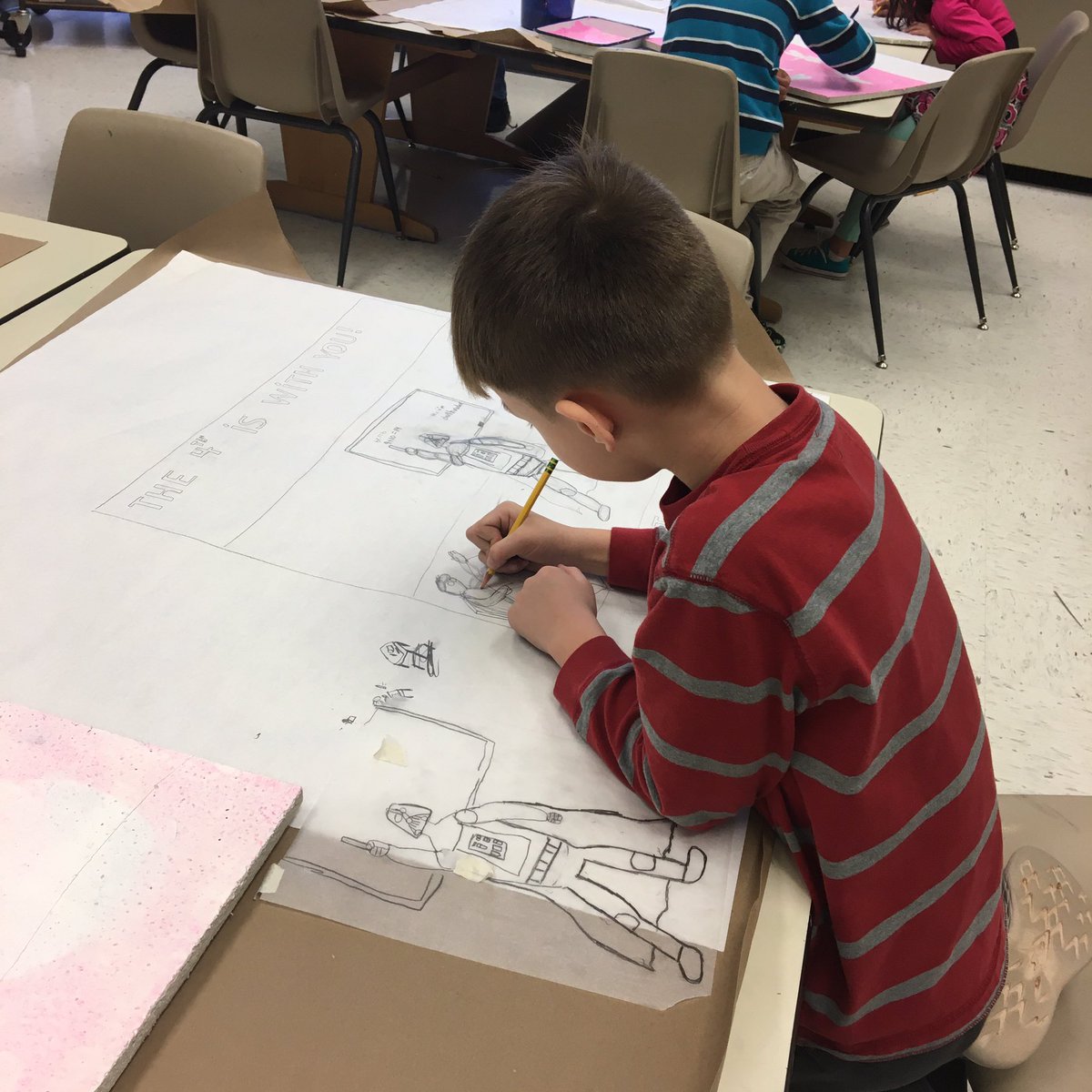 SCESart1's tweet photo. @SandersCornerES Art Service Club is hard at work painting ceiling tiles for the 25th Anniversary! #SCES20 @SCES_PTA #artmatters https://t.co/L4tCPeKjxu