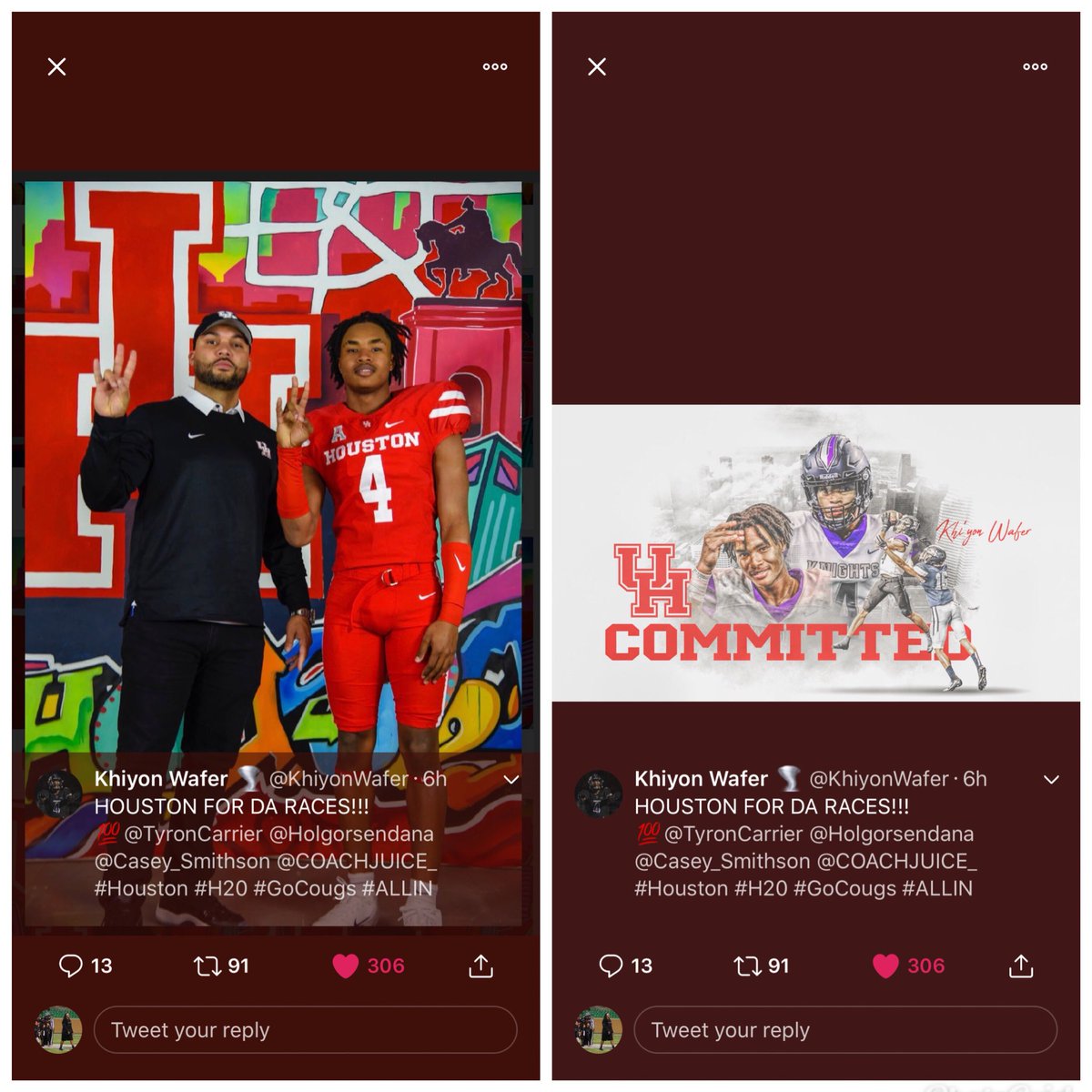 Dre7Real's tweet photo. Congrats on continuing your path of being Student Athletes love you boys proud of!!! #RealSuperior #MrDatWork #Cougars#Tigers https://t.co/YTz1xGkgIp