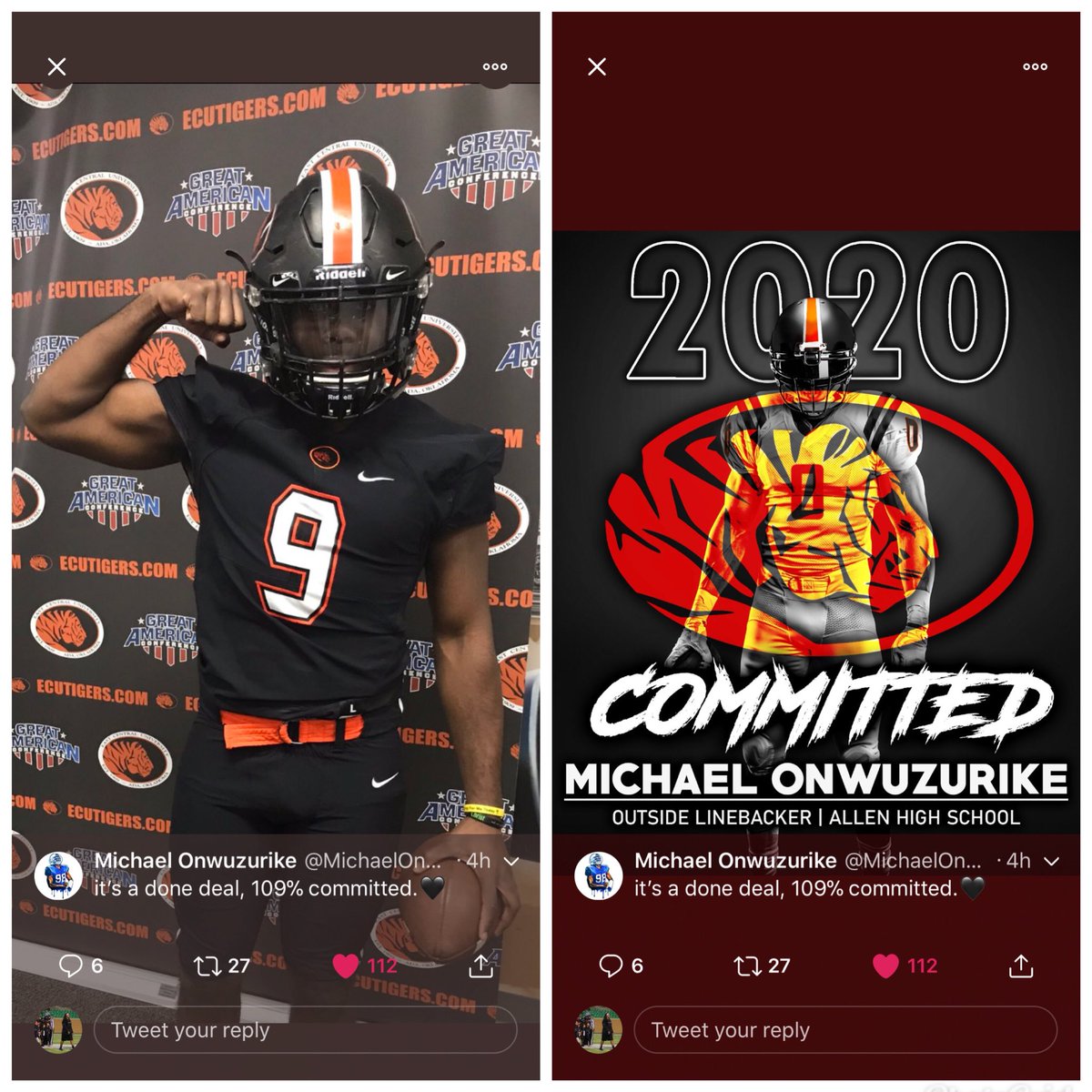 Dre7Real's tweet photo. Congrats on continuing your path of being Student Athletes love you boys proud of!!! #RealSuperior #MrDatWork #Cougars#Tigers https://t.co/YTz1xGkgIp
