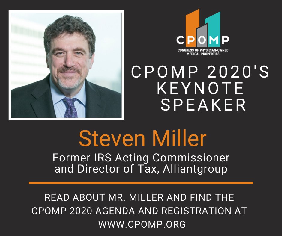 CPOMPorg's tweet photo. Announcing the Keynote Speaker for the CPOMP 2020 Annual Meeting! Learn more about Mr. Steven Miller: https://t.co/uNquw3fhvJ

Register for CPOMP 2020: https://t.co/wZUGi2nkaS

#CPOMP #keynotespeaker #conferences #annualmeeting #physicianowned #medicalrealestate https://t.co/DXzDbIFqh0