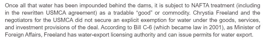 Freeland helped this project along through her USMCA negotiations.