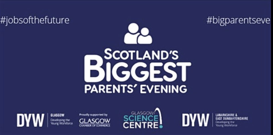 Really looking forward to tomorrow’s #bigparentseve & hearing from Dr Stephen Breslin and over 30 businesses about #jobsofthefuture to help influence the influencers! Another great concept from @DYWGlasgow - now a national @DYWScot campaign! @Glasgow_Chamber #biggestevergig yet!