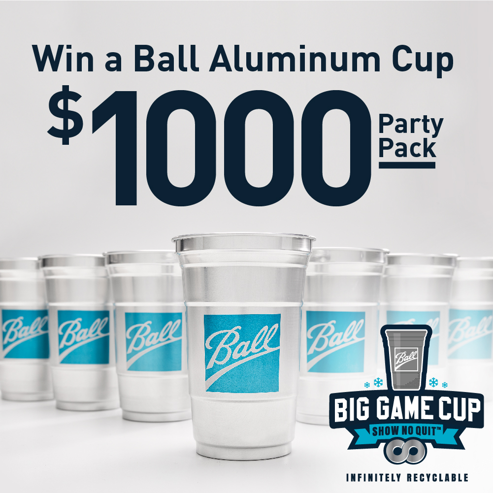 Ball Aluminum Cup® on X: Win a Ball Aluminum Cup $1000 Party Pack & be  among the first to host a party with infinitely recyclable Ball Aluminum  Cups (not yet available in