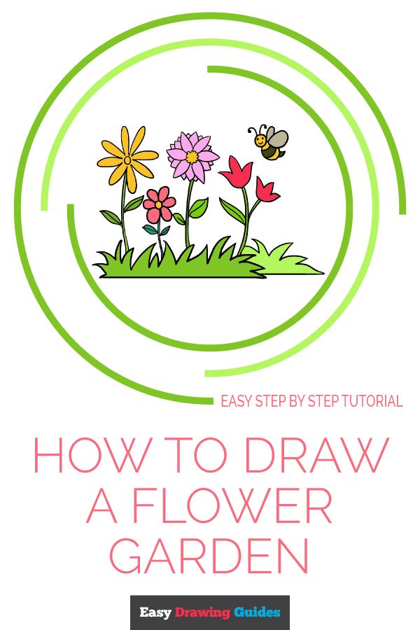 Easy Drawing Guides On Twitter Learn How To Draw A Flower Garden
