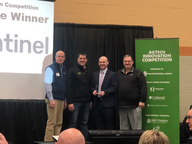 FCSAmerica's tweet photo. And the winner of the $5K People’s Choice Award is . . . @AgButlerApp. #Sentinel takes home the $20K grand prize. Congratulations to all the start-ups who pitched today at our Ag Tech Innovation Competition @IAPowerFarmShow. #IPFS2020 #agtech https://t.co/uvhHYaoRnT