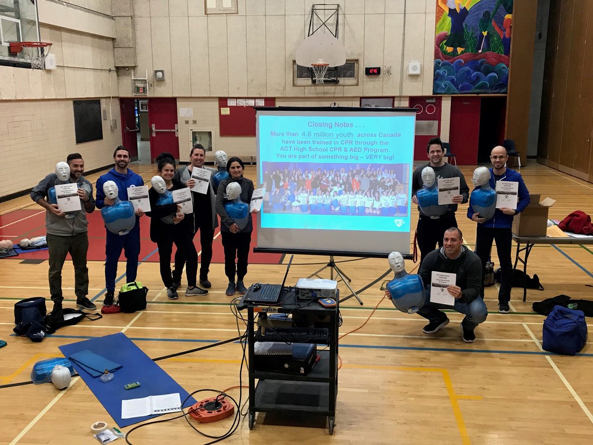 actfoundation's tweet photo. Today, more teachers from the @TCDSB are training to teach #CPR and #AED to their students in #Toronto.
#ACT4CPR #schoolCPR #CPRsaveslives #defibrillator #teen #lifesavers #education #health #QC #high #school #highschool https://t.co/d2lkSR4NaR