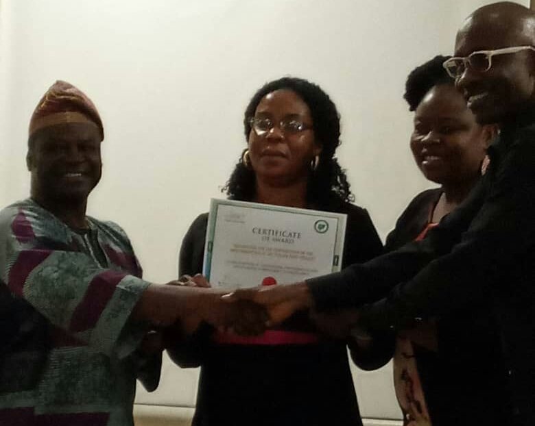 Recognition/ Certificate  of Award  by CS-SUNN to Imo State  coordinator for Pooled fund Project  as outstanding Performance  on achieving  results to Imo State.