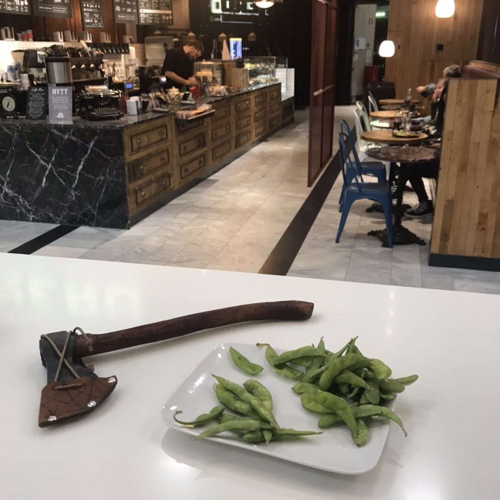 AmandaChallans's tweet photo. Life just got surreal. 
Met a Swedish guy in a sushi bar to exchange an axe 🪓 
Bag packed, all set. Heading north! 🚞 ❄️ https://t.co/do7NPr8Lqy
