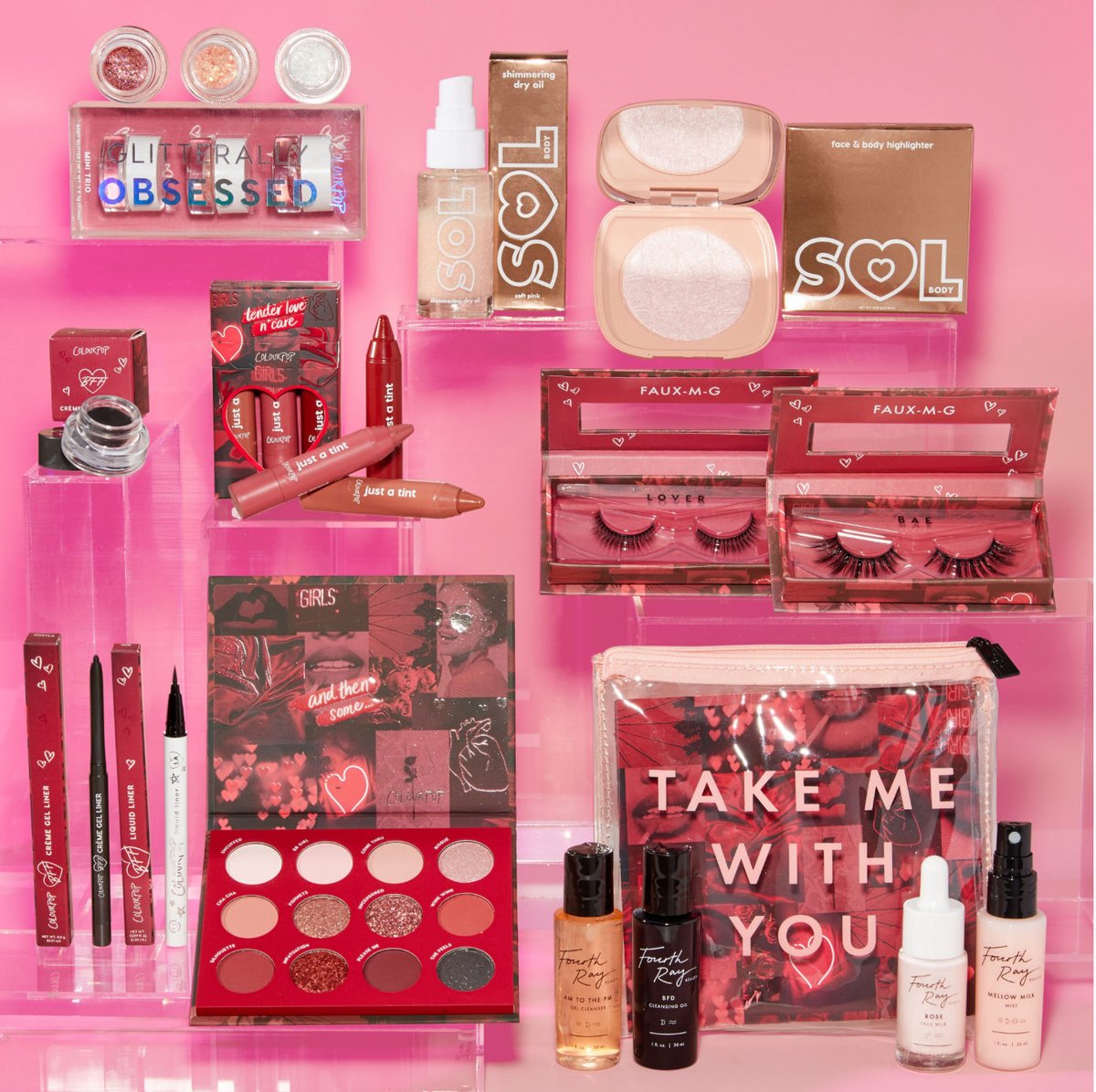 Valentine's Day  #giveaway 

The sisters are back 👯We are giving away the complete Valentine's Day collection to one lucky winner! 

To Enter:
🖤Like &amp; RT
🖤Follow: <a href="/ColourPopCo/">ColourPop Cosmetics</a>  , <a href="/FourthRayBeauty/">FourthRayBeauty</a>  &amp; @solbodyco